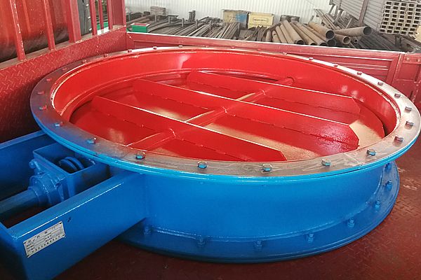 圓形擋板門(mén)（直徑250cm）制作完工，驗(yàn)收合格了